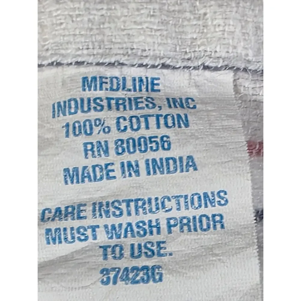 VTG Medline Hospital Blanket Pink Blue Stripe White Receiving Blanket